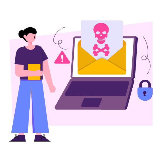 Email Hacking, Cybercrime, Cyber Attack, Letter Hacking, Mail Hacking , illustration