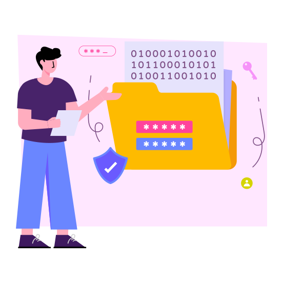 Folder Password, Folder Passcode, Folder Security, Folder Protection, Secure Folder , illustration