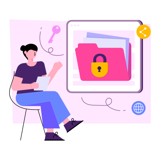 Folder Security, Folder Protection, Secure Folder, Document Security, Document Protections, illustration
