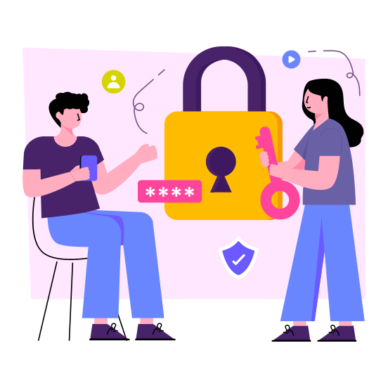 Lock, Access, Key, Security, Protection, Safety, Illustration, Vector, Flat, Padlock, Latch illustration