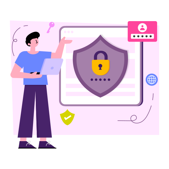 Locked Shield, Security Shield, Protection Shield, Safety Shield, Bucklers, illustration