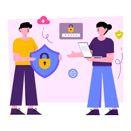 Security Discussion, Security Communication, Conversation, Negotiation, Chit Chat, illustration