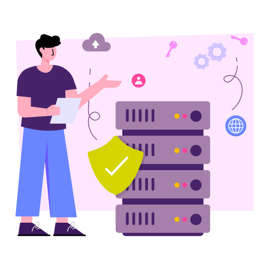 Server Security, Server Protection, Secure Server, Dataserver Securitys, Db Security , illustration