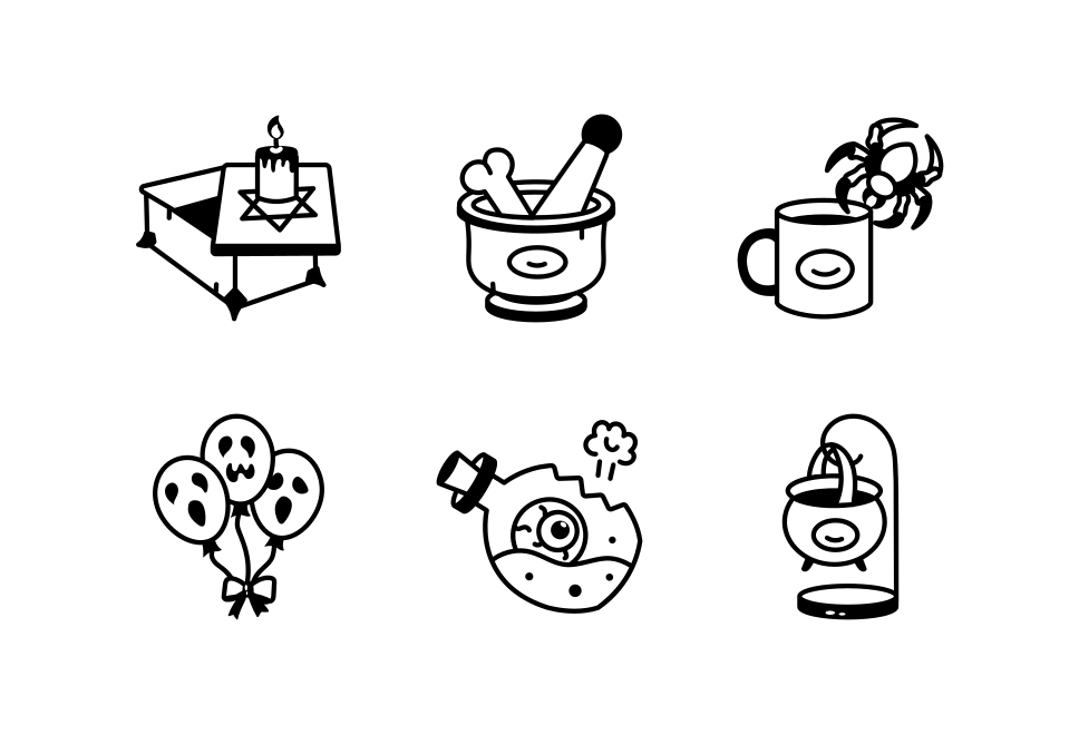 Witchy Doodle Art Set Large Set Preview