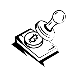 Bitcoin Stamp. icon