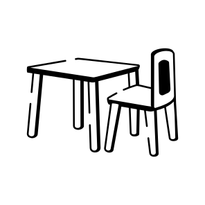 Chair Table icon