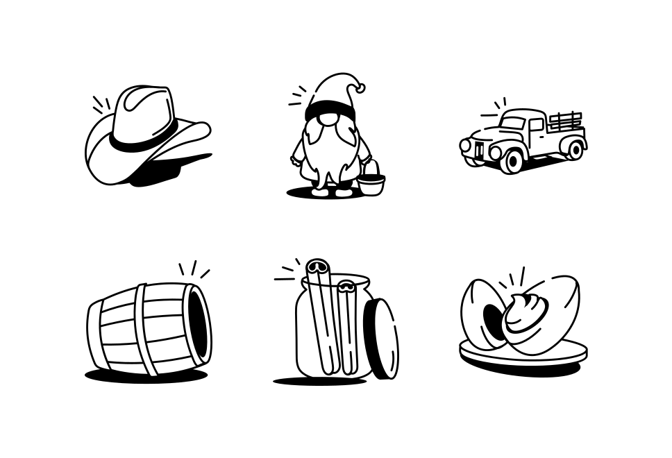 Thanksgiving Drawings Art Set Large Set Preview