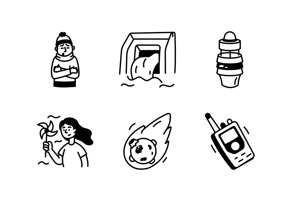 Weather Doodle Art Set Large Set Preview