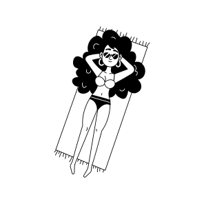 Sunbathing icon
