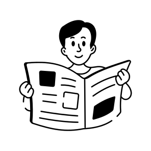 Reading Newspaper icon