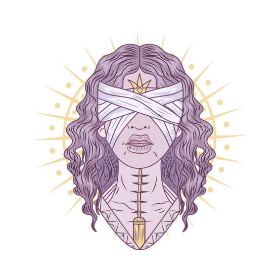 Blindfold illustration