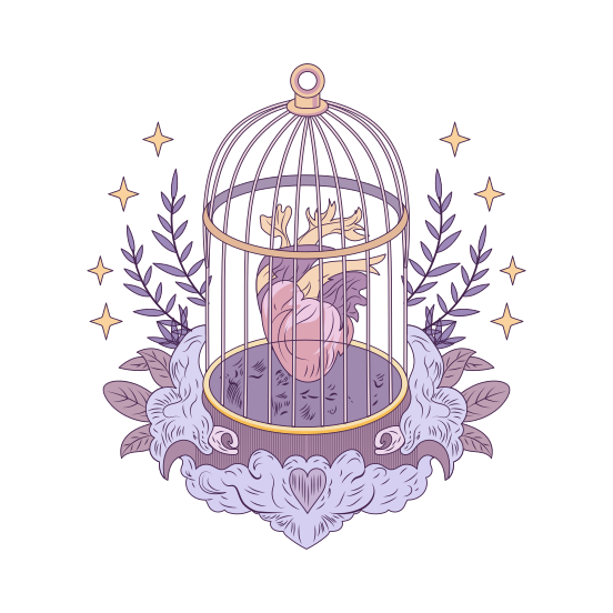 Caged Heart illustration