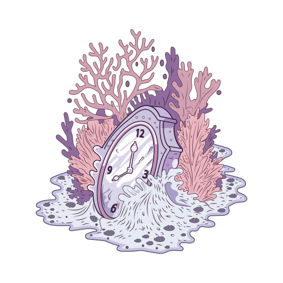 Melting Clock illustration