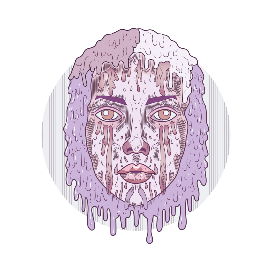 Melting Face illustration