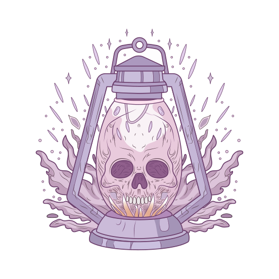 Skull Lantern illustration