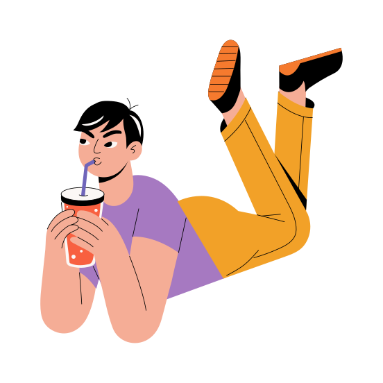 Drinking Juice illustration