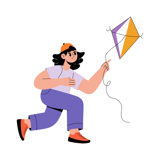 Flying Kite illustration