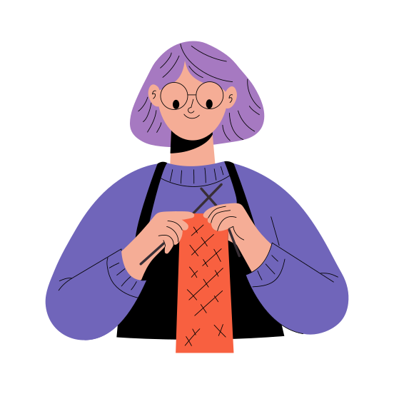 Knitting illustration