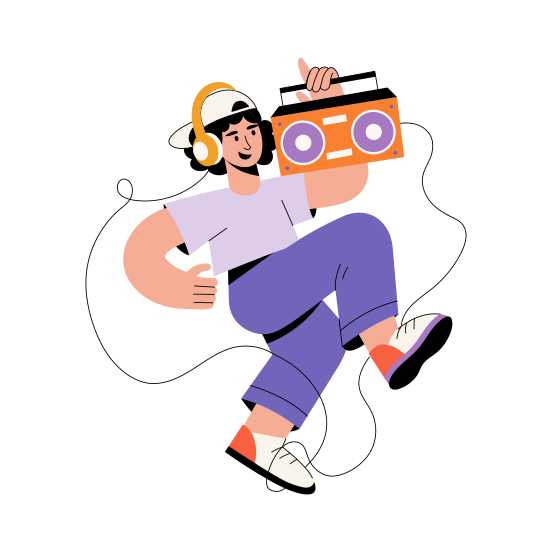 Listening Music illustration