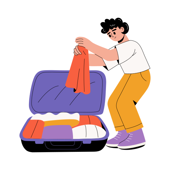 Packing Clothes illustration