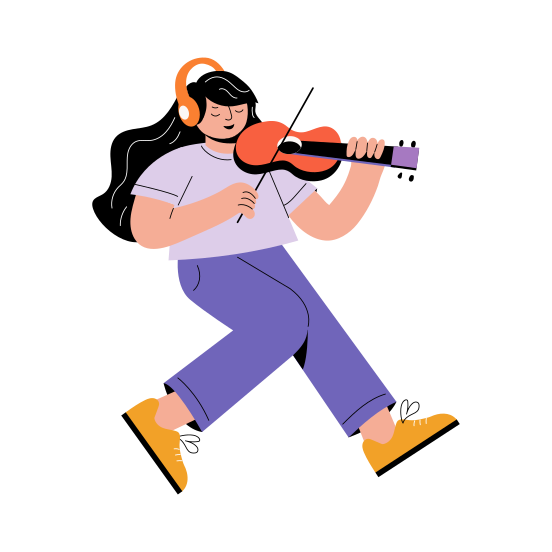 Playing Guitar illustration