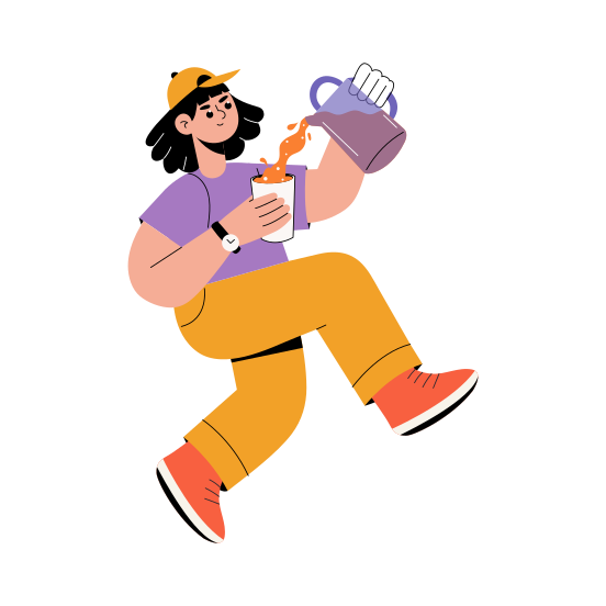 Pouring Juice illustration