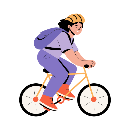 Riding Bicycle illustration