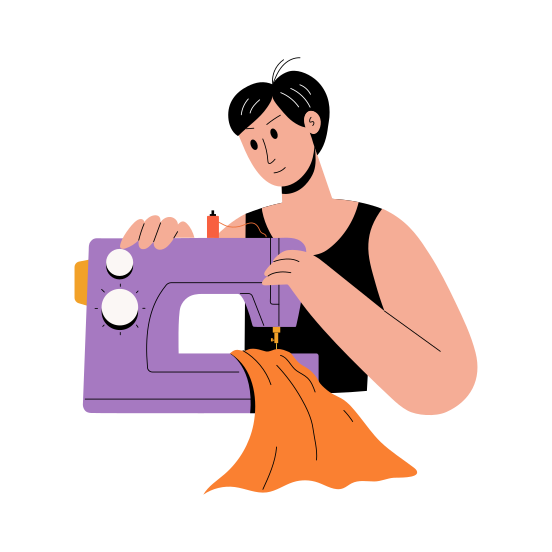 Stitching Clothes illustration