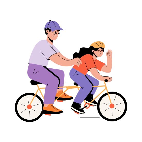Tandem Bike illustration