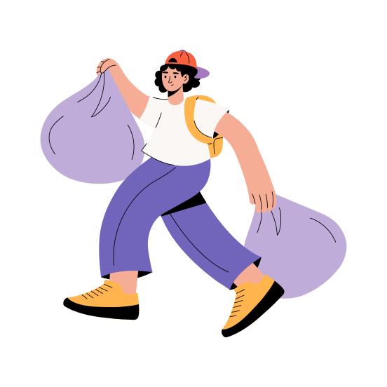 Throwing Trash illustration