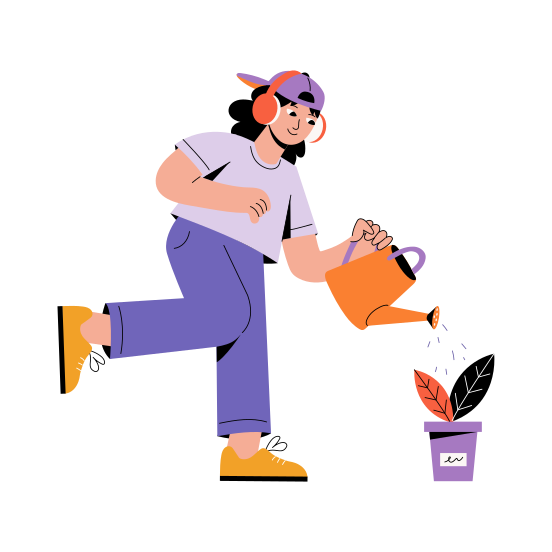 Watering Plant illustration