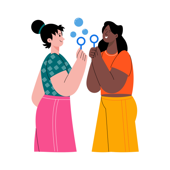 Blowing Bubbles illustration