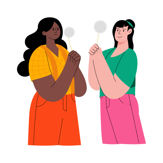 Blowing Dandelions illustration