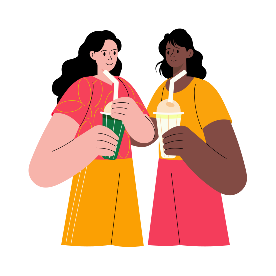 Drinking Juice illustration
