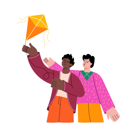 Flying Kite illustration