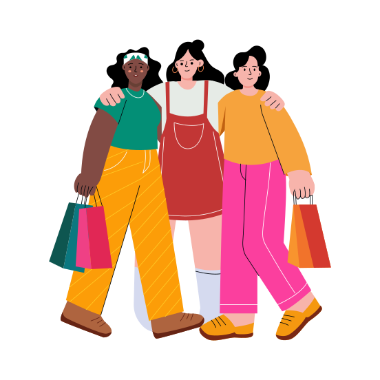 Friends Shopping illustration