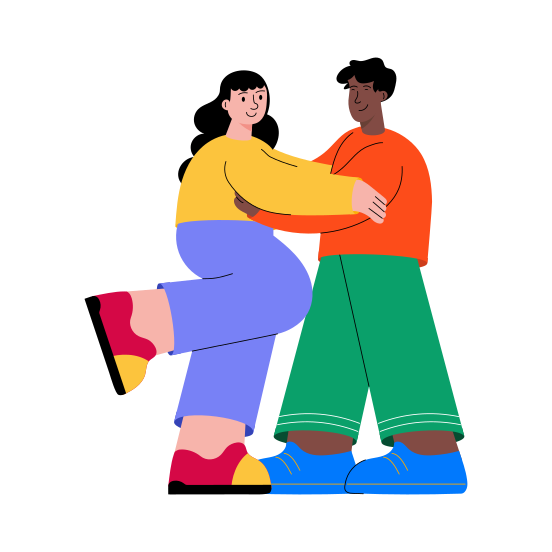 Hugging illustration