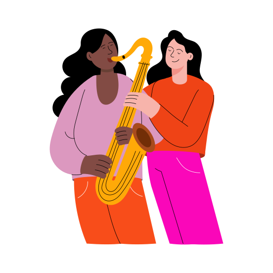 Playing Music illustration