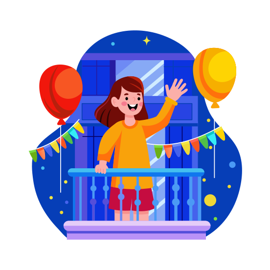 Greeting Wave illustration