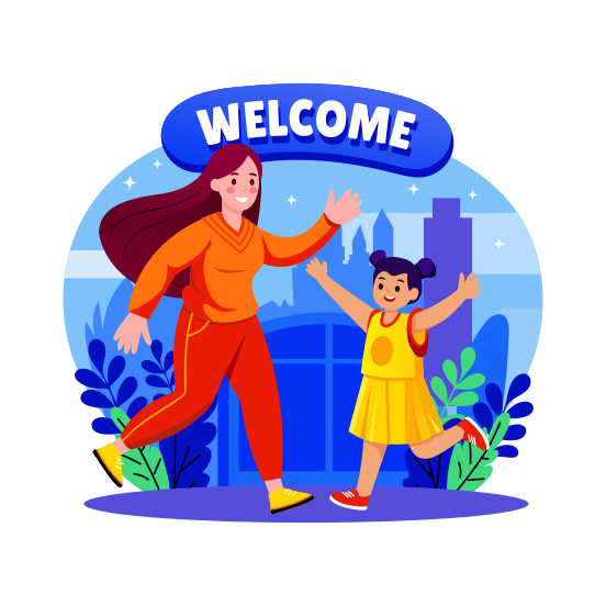 Happy Welcome illustration