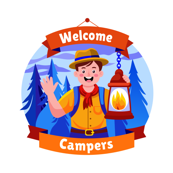 Welcome Campers illustration