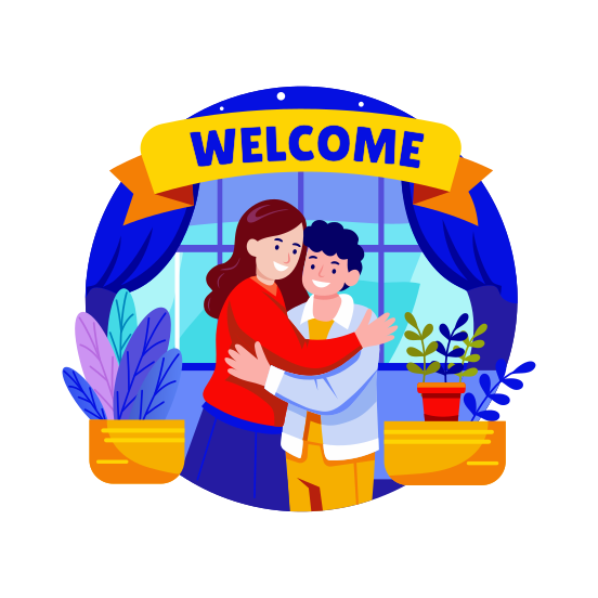 Welcome Hug illustration