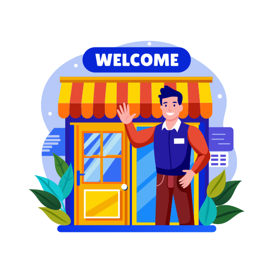 Welcome Store illustration
