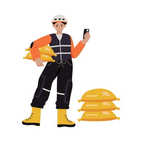 Distributing Food illustration