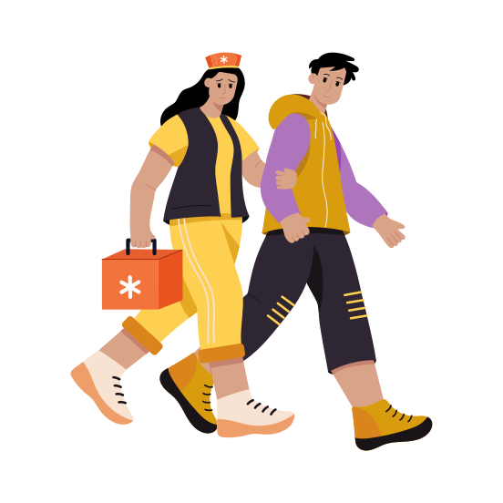 Helping Nurse illustration