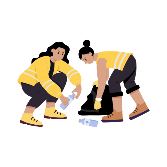 Picking Bottles illustration