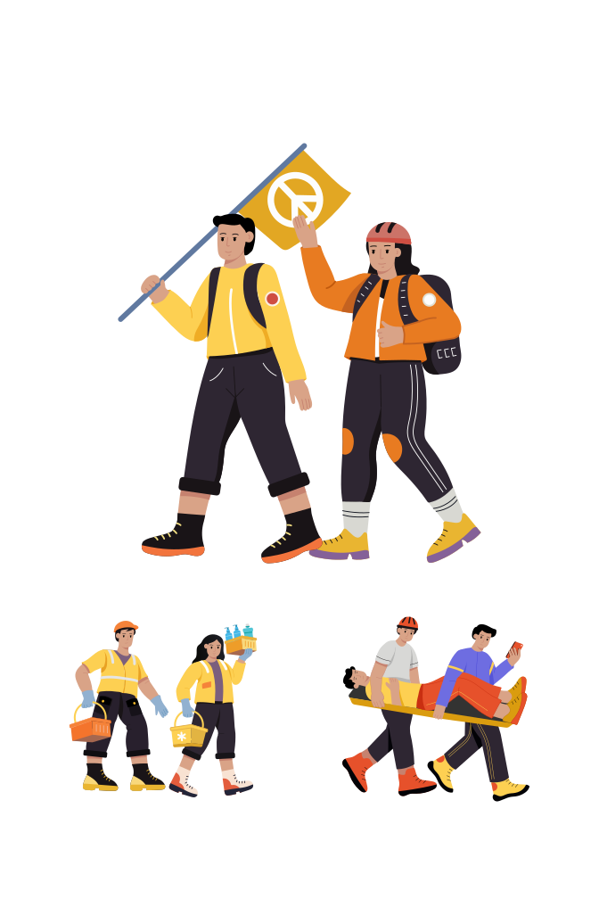 Volunteer Illustration Art Set Large Set Preview