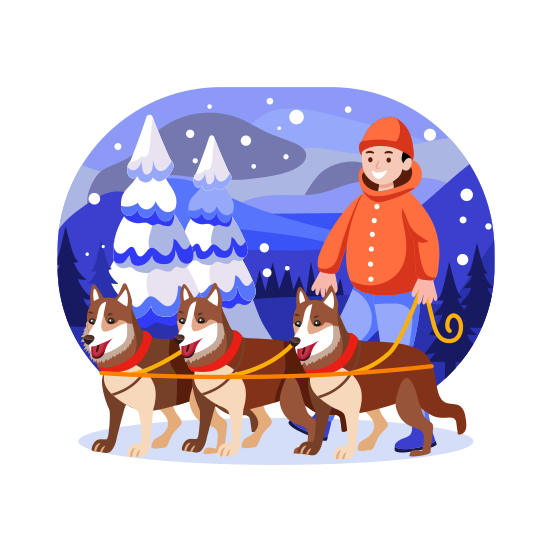 Dog Sled illustration