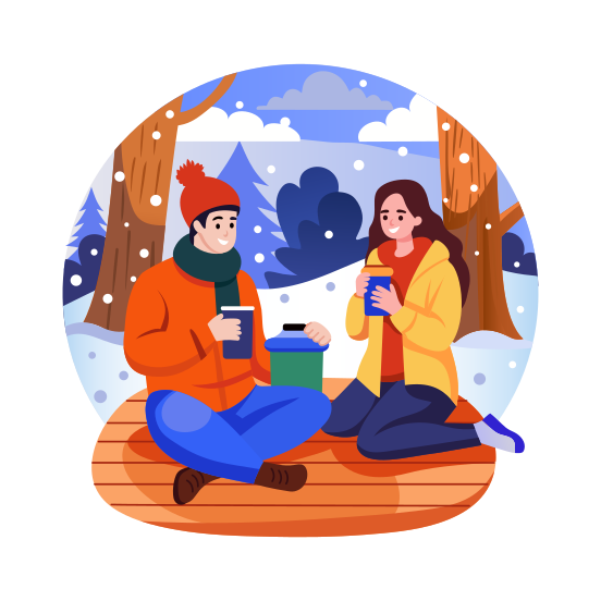 Drinking Tea illustration