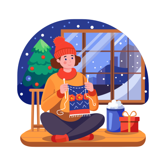 Knitting illustration